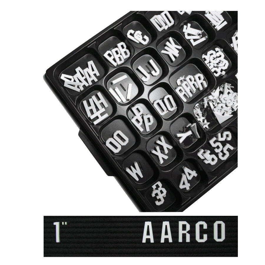 Aarco GFD1.0 1" Gothic Style Universal Single Tab Letter and Number