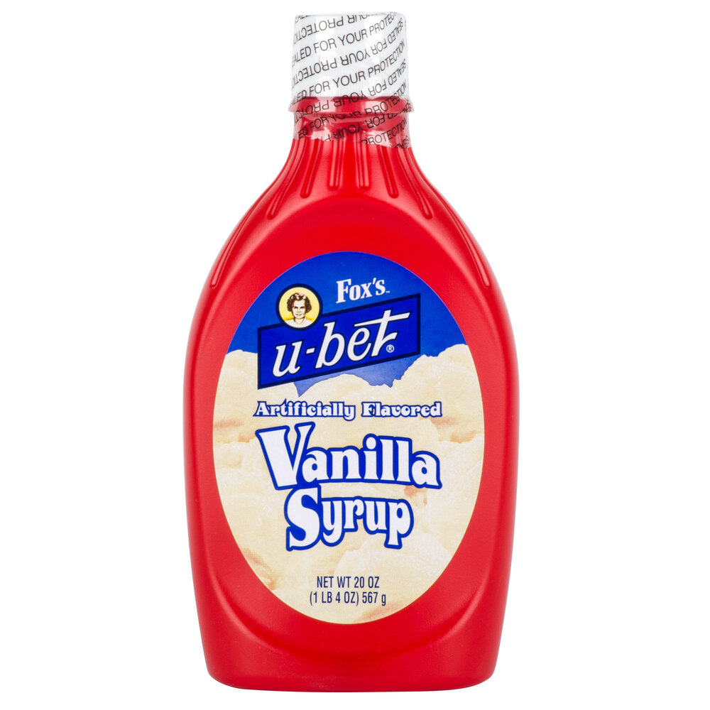 Fox's UBet Vanilla Syrup 20 oz. Squeeze Bottle