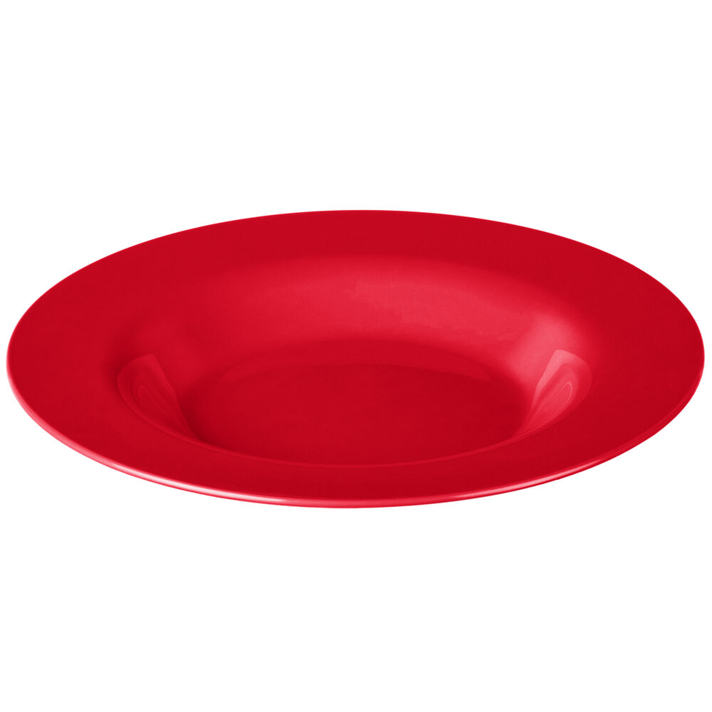 Carlisle 3303005 Sierrus 12" Red Melamine Chef Salad / Pasta Bowl 12/Case