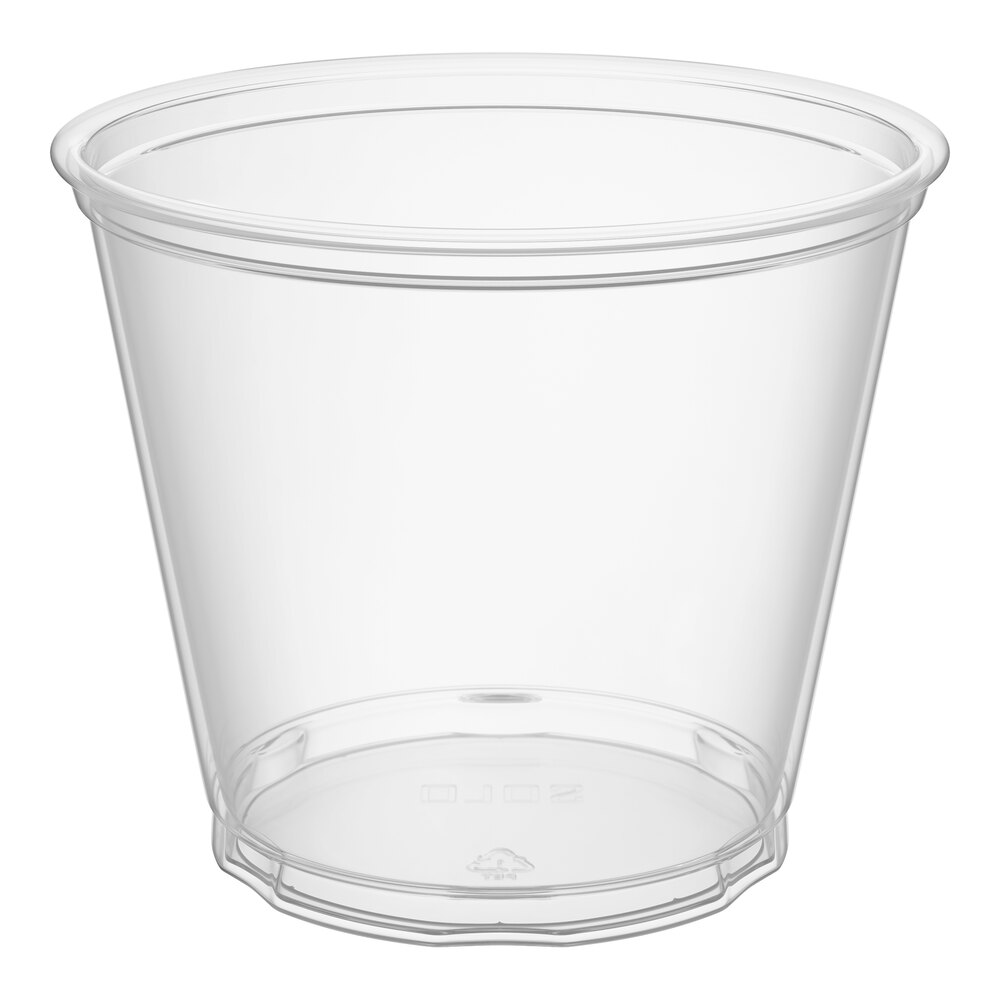 Solo Ultra Clear™ TP9R 9 oz. Clear PET Plastic Squat Cold Cup - 1,000/Case
