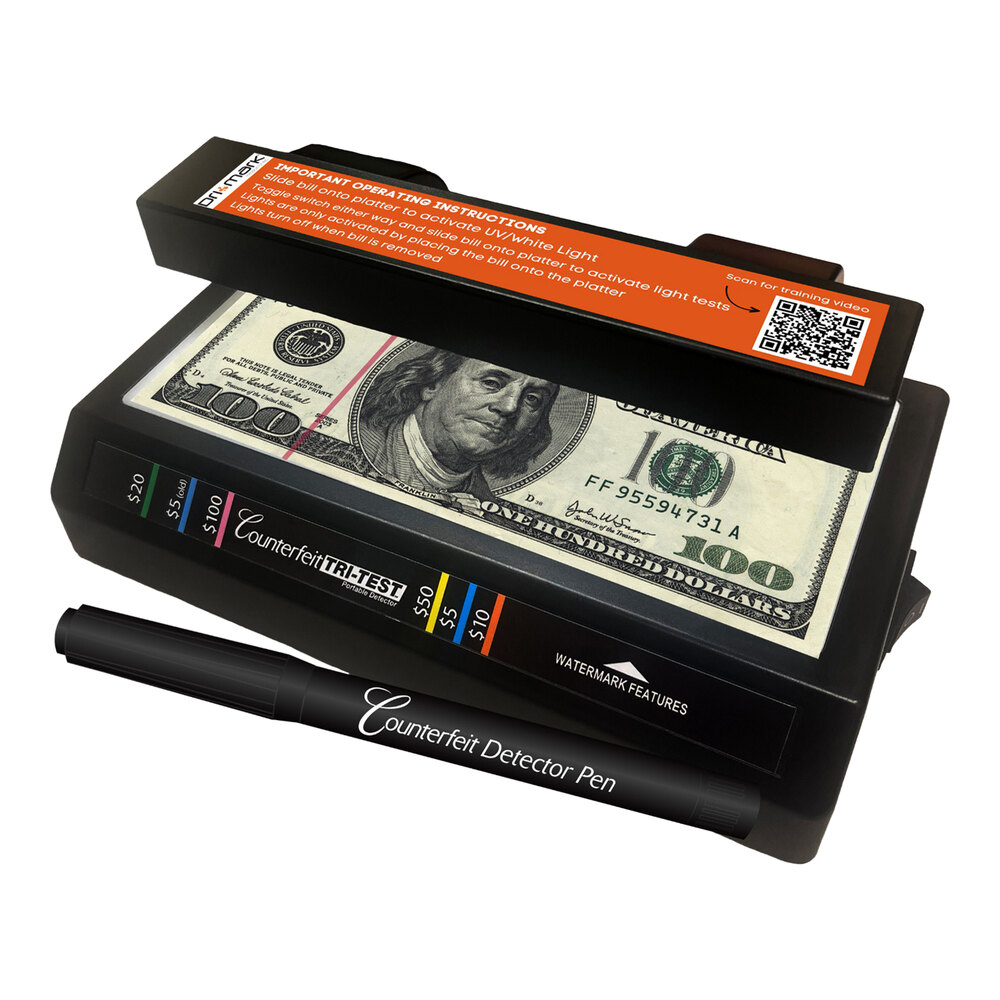 Dri Mark 351TRI Tri-Test UV Counterfeit Detection System, Black
