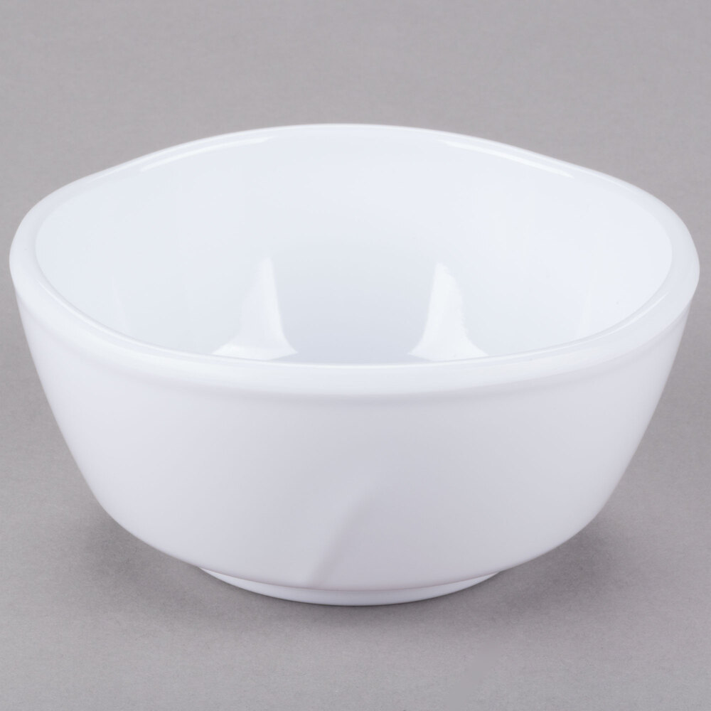 Thunder Group 39055WT Classic White 19 oz. Round Melamine Bowl