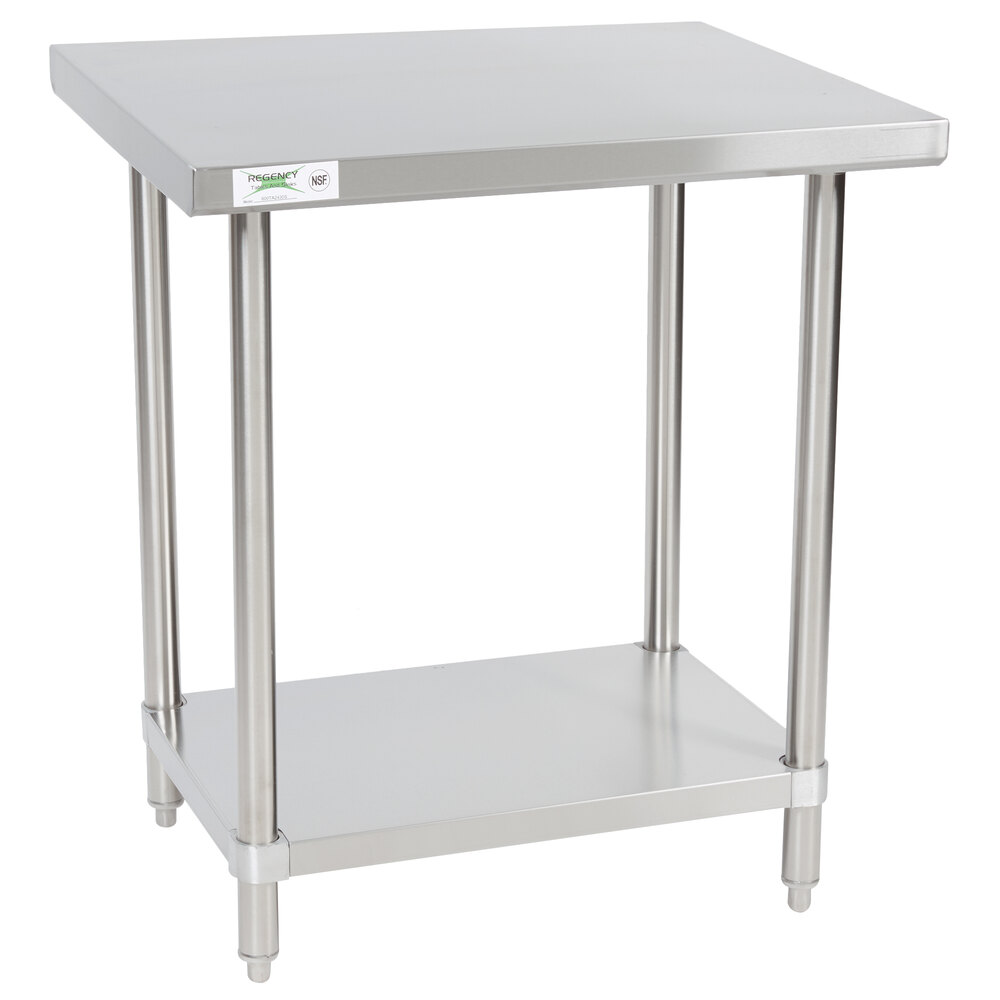 Regency 24" x 30" All 18Gauge 430 Stainless Steel Commercial Work