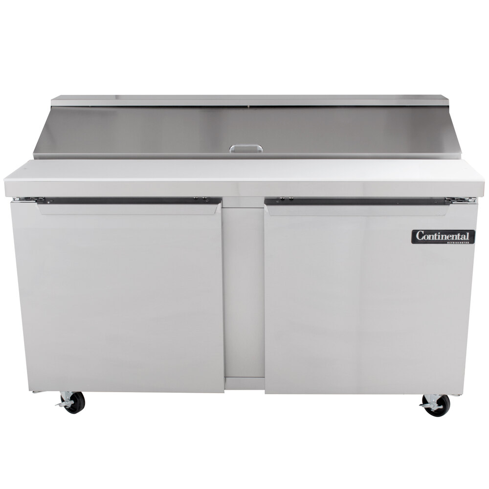 Continental Refrigerator SW6016 60" 2 Door Refrigerated Sandwich Prep