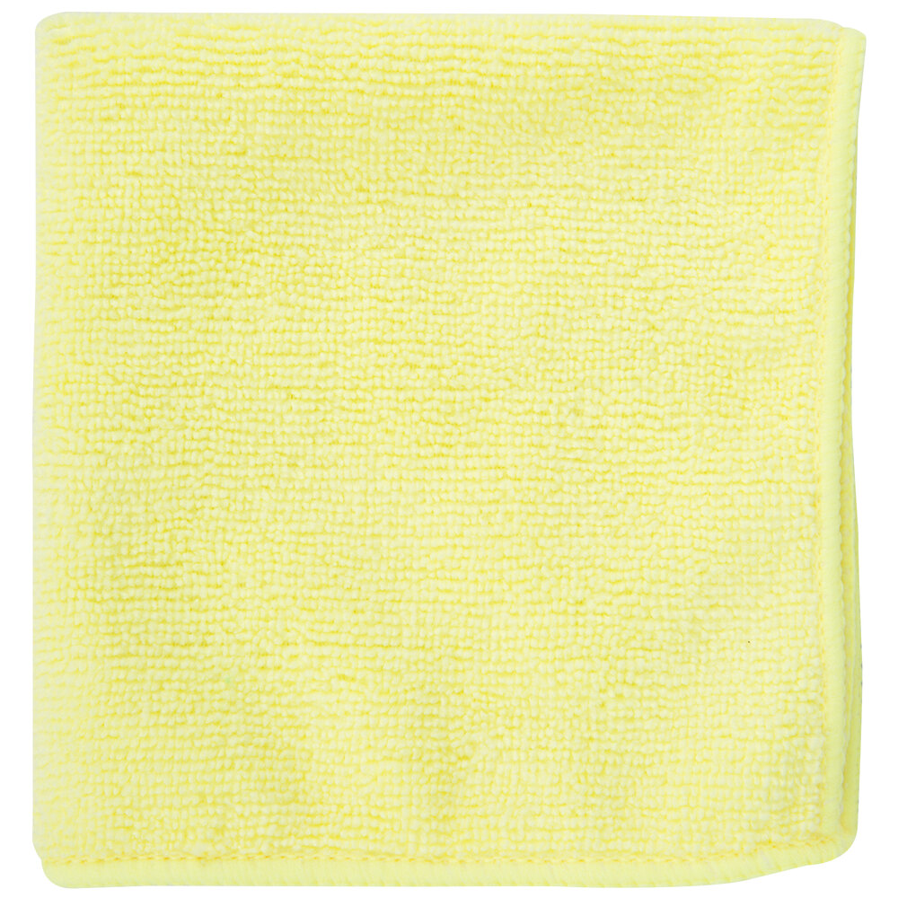 12" x 12" Yellow Microfiber Cleaning Cloth 12/Pack