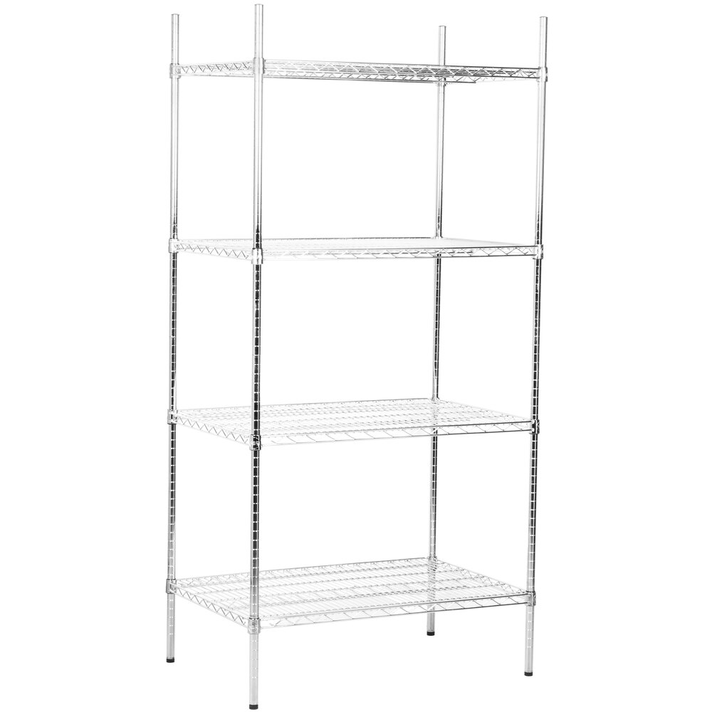 thumbnail image 2 of Commercial Chrome Wire Wall Shelf - 14" X 36", NSF Listed For Kitchen, Restaurant, Or Workshop Storage 2 of 12