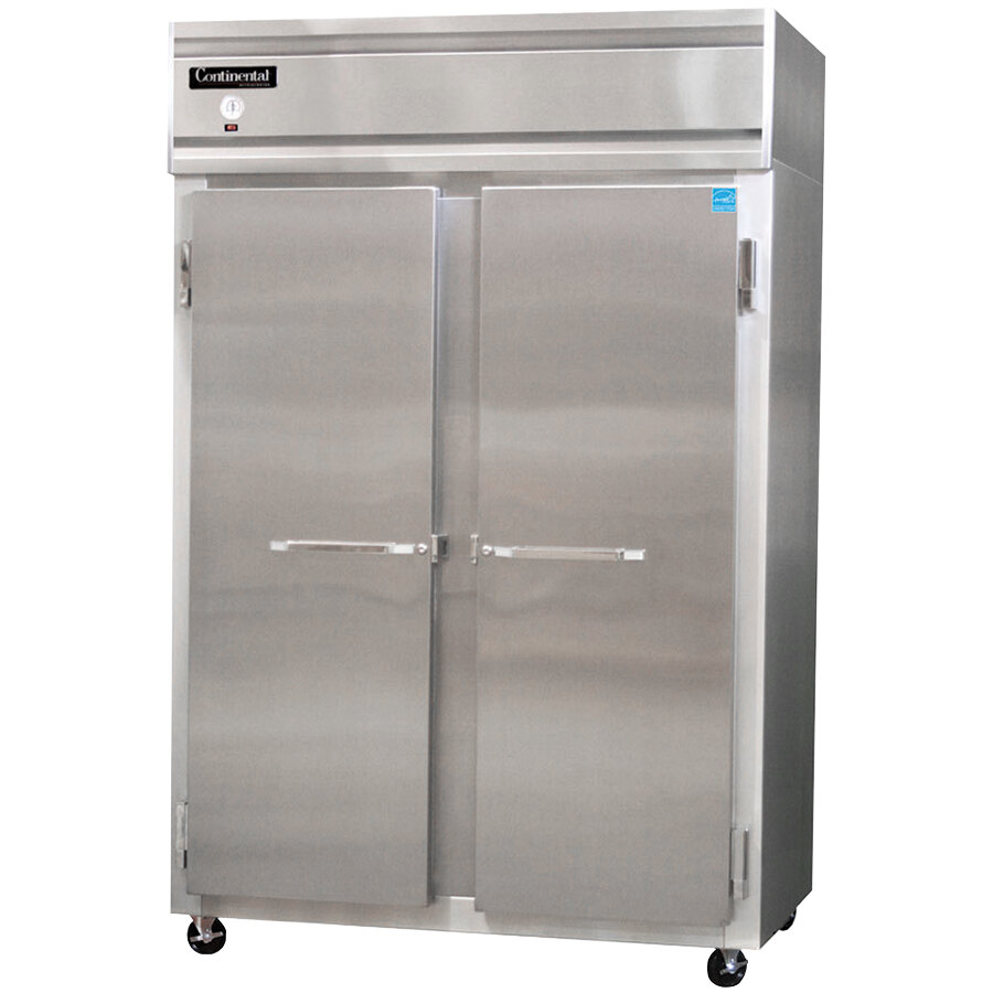 Continental Refrigerator 2FS 52" Solid Door Shallow Depth ReachIn