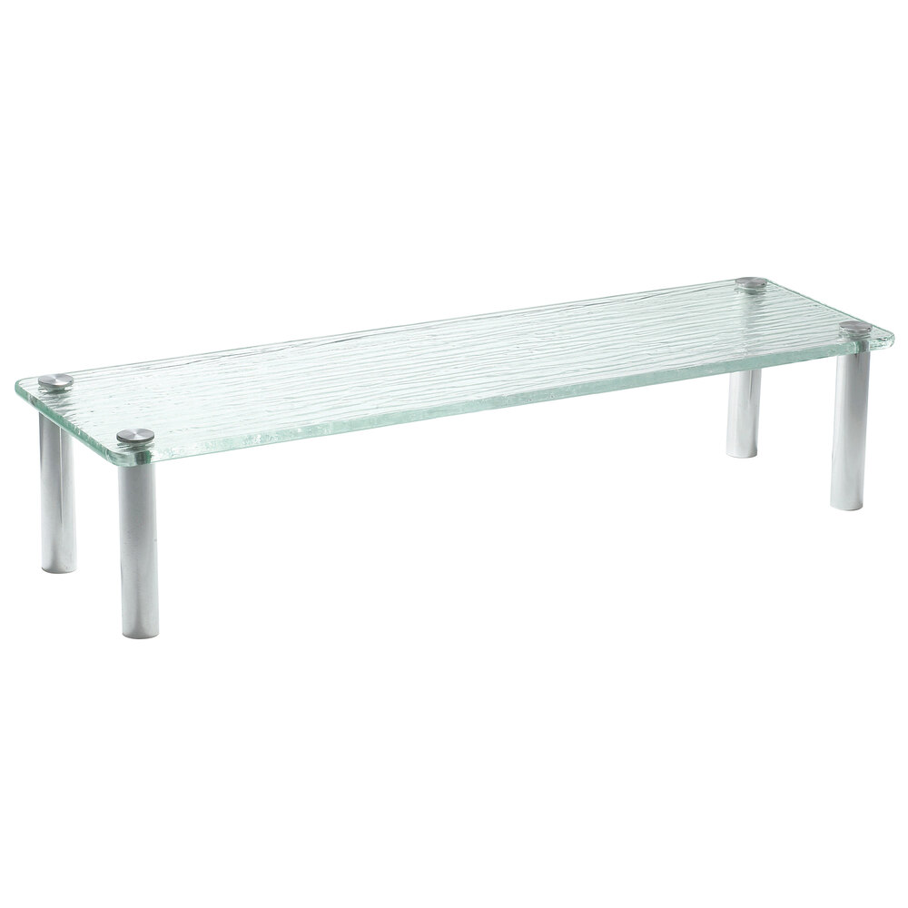 Tablecraft A206 Cristal Collection Rectangular Acrylic Riser 19 3/4