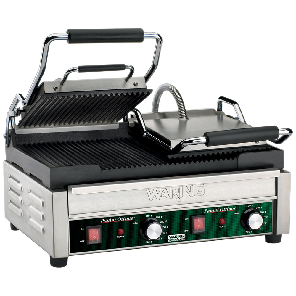Waring WPG300 Panini Ottimo Grooved Top & Bottom Panini Sandwich Grill