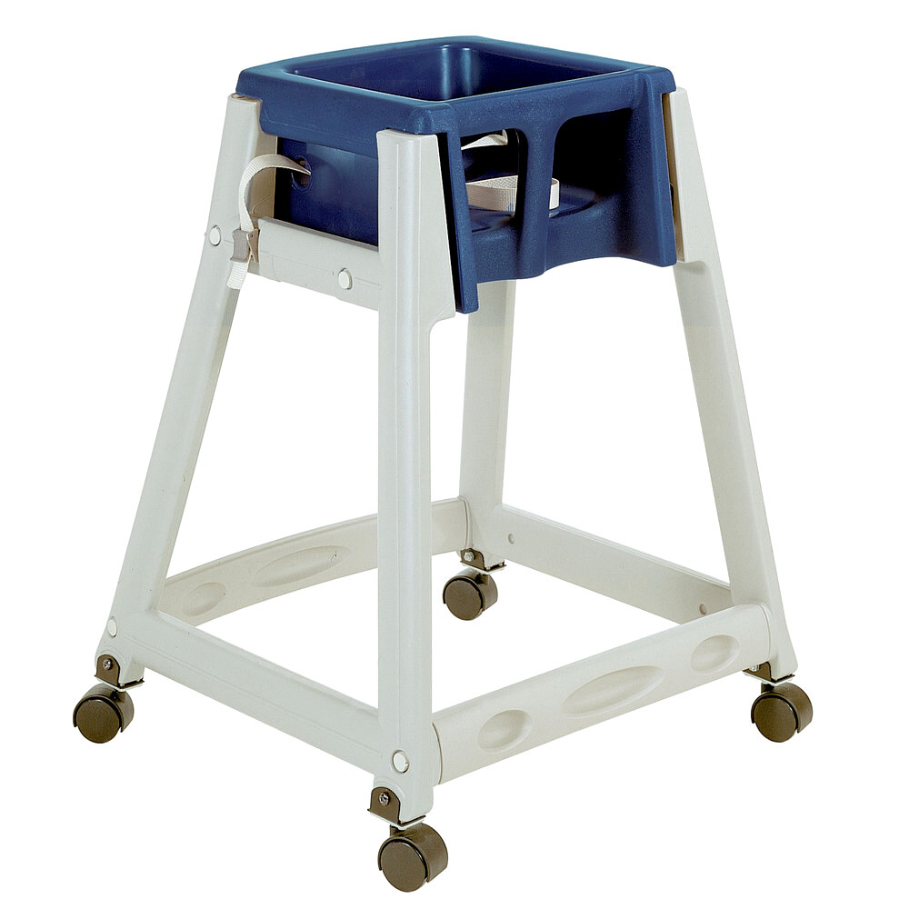 Koala Kare KB87704W KidSitter Grey Assembled Convertible Plastic High Chair with Blue Seat and
