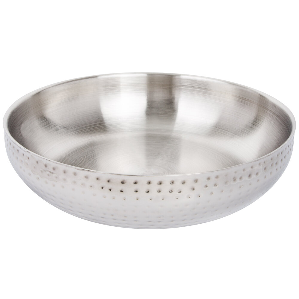 American Metalcraft HMDWB14 14" Double Wall Hammered Stainless Steel Bowl