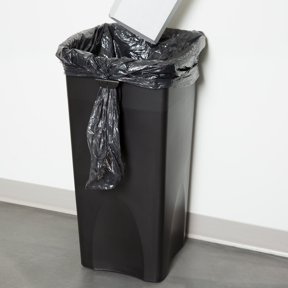 Rubbermaid FG356988BLA Untouchable Black 23 Gallon Square Trash Can