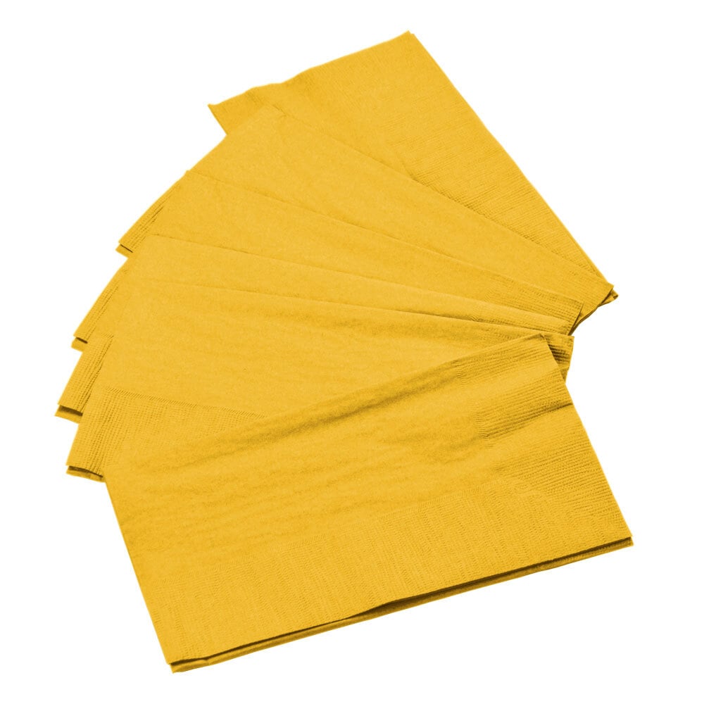 Pack Of 24, Golden Yellow Cloth Napkins 100% Polyester Fiber Napkins,  Washable Napkins, Perfect For Parties, Weddings And Dinners