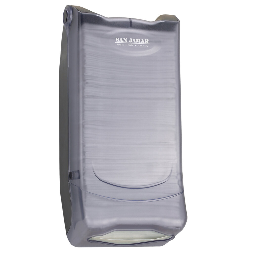 San Jamar H5000PCL Minifold Venue Wall Mount Napkin Dispenser Clear