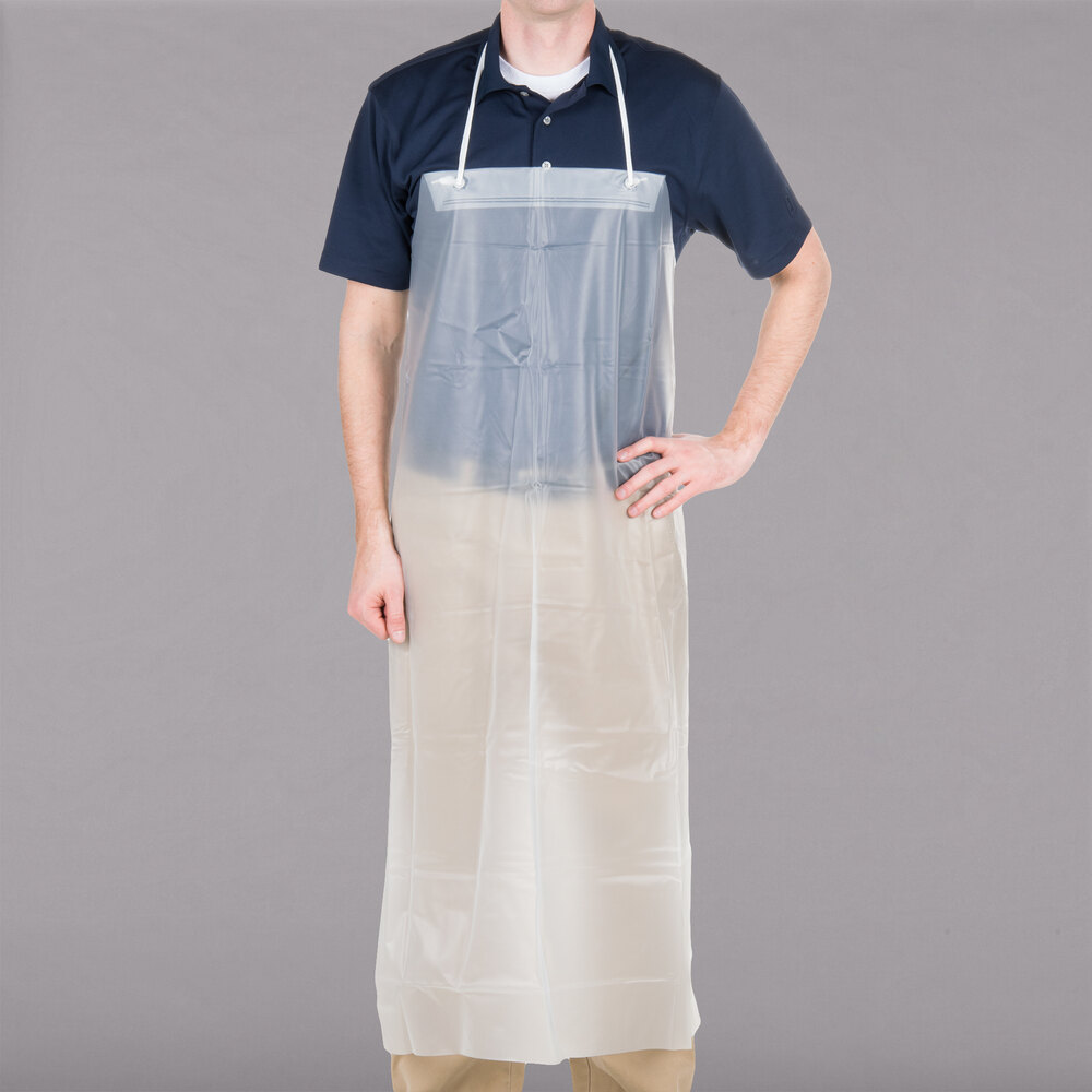 San Jamar 614DVA Clear Vinyl Dishwashing Apron