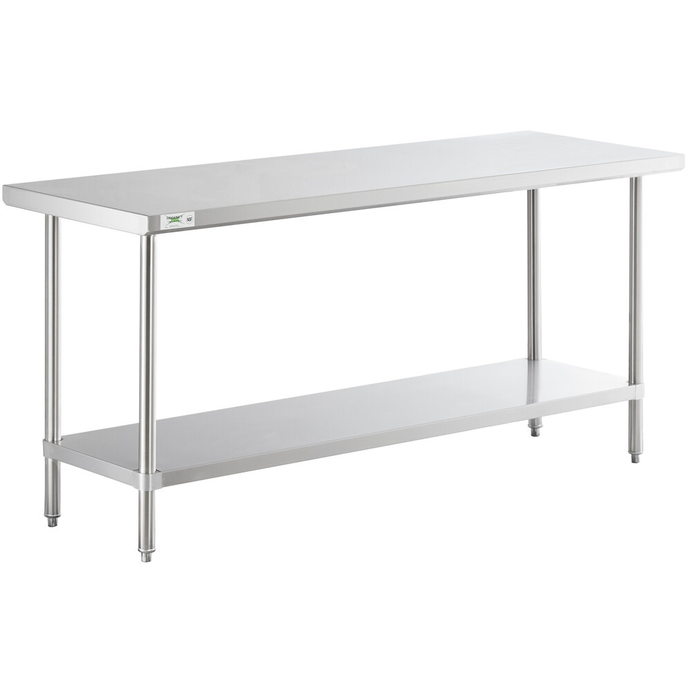 Regency 24 inch x 72 inch 16-Gauge 304 Stainless Steel Commercial Work Table with Undershelf