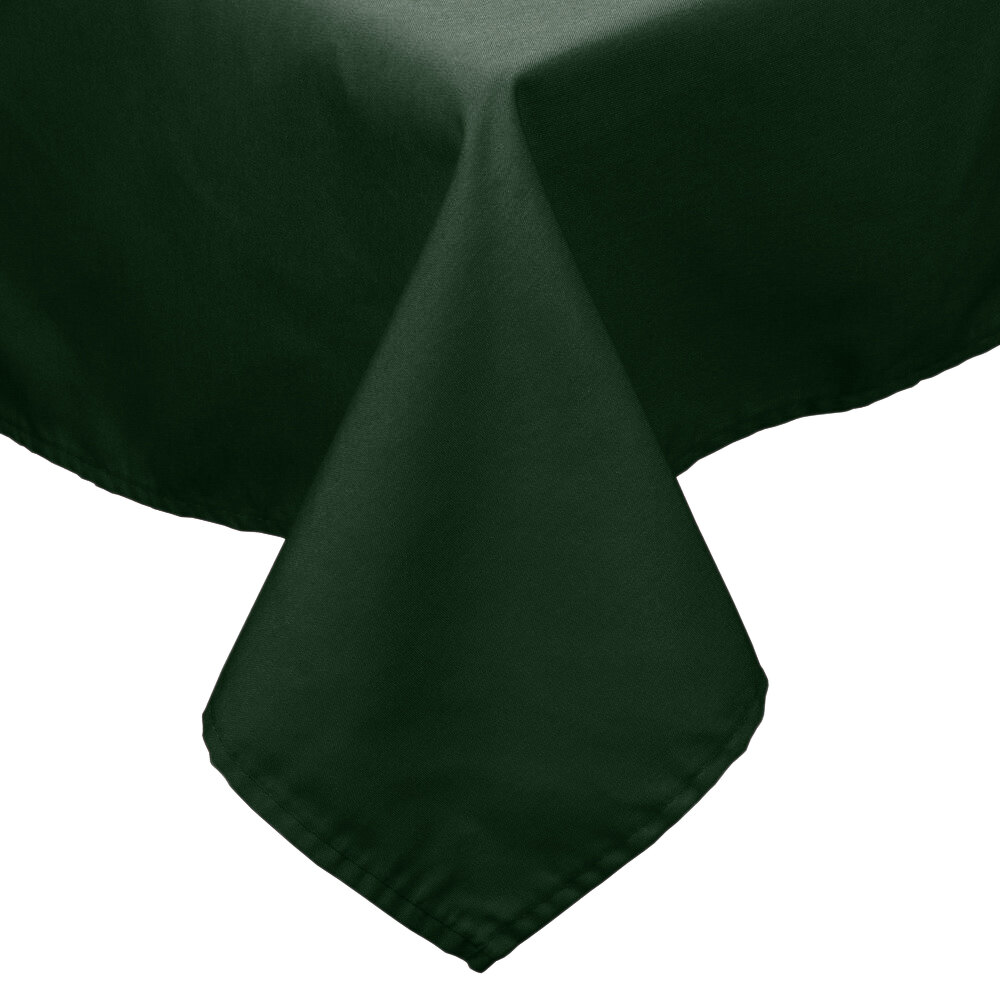 45" x 54" Rectangular Forest Green 100 Polyester Hemmed Cloth Table Cover