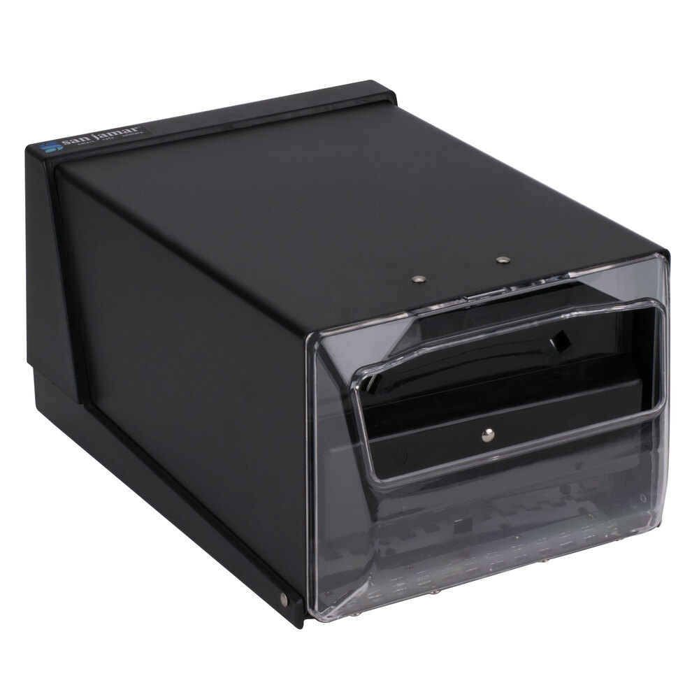 San Jamar H3001CLBK Fullfold Countertop Napkin Dispenser - Clear