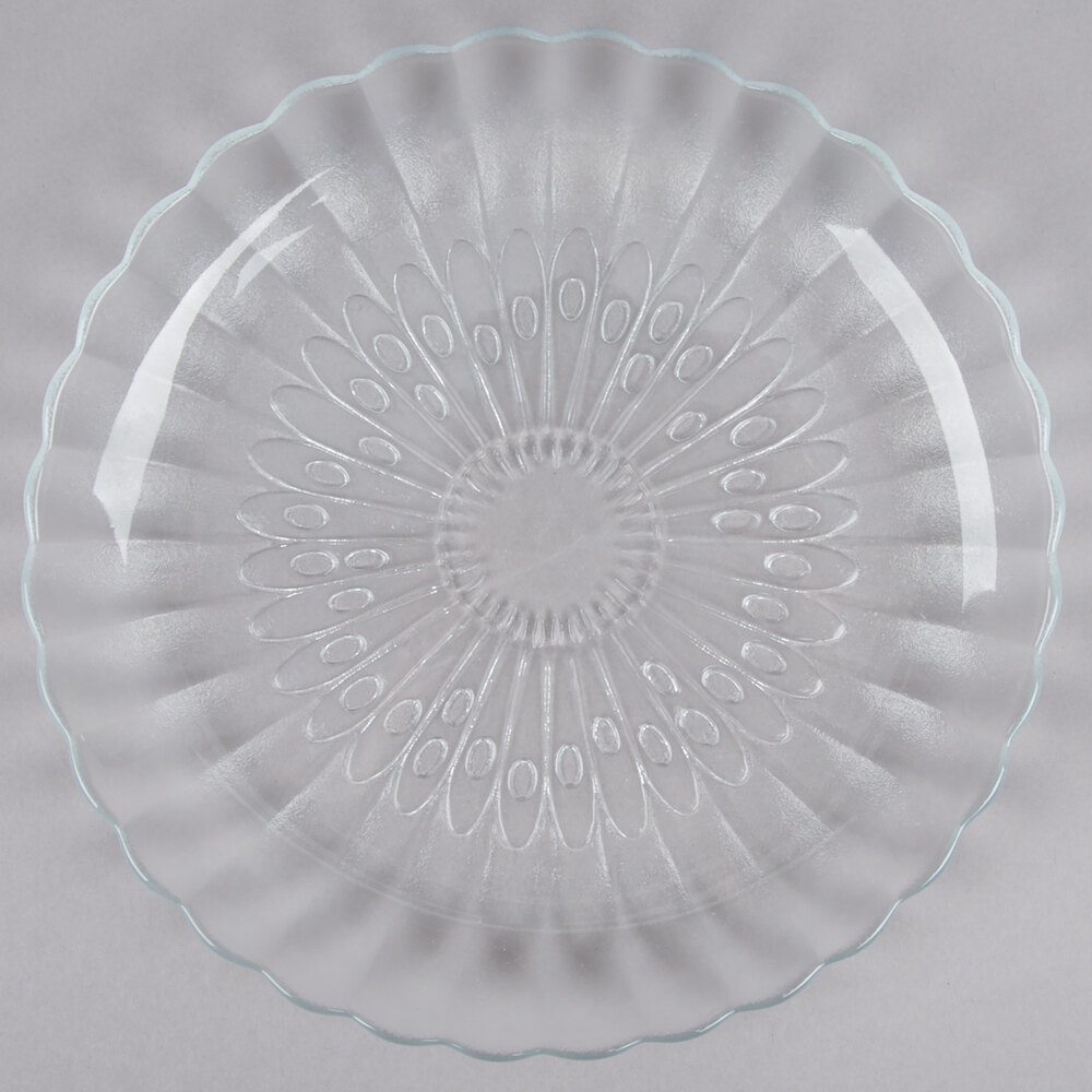 Libbey 15500 Bouquet 7 5/8" Glass Salad Plate 36/Case