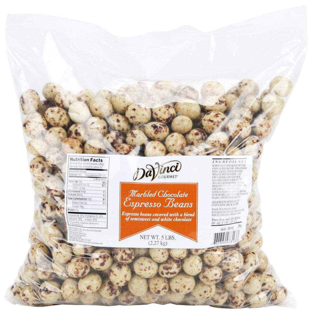 Gourmet Marble Chocolate Covered Espresso Beans (5 lb)