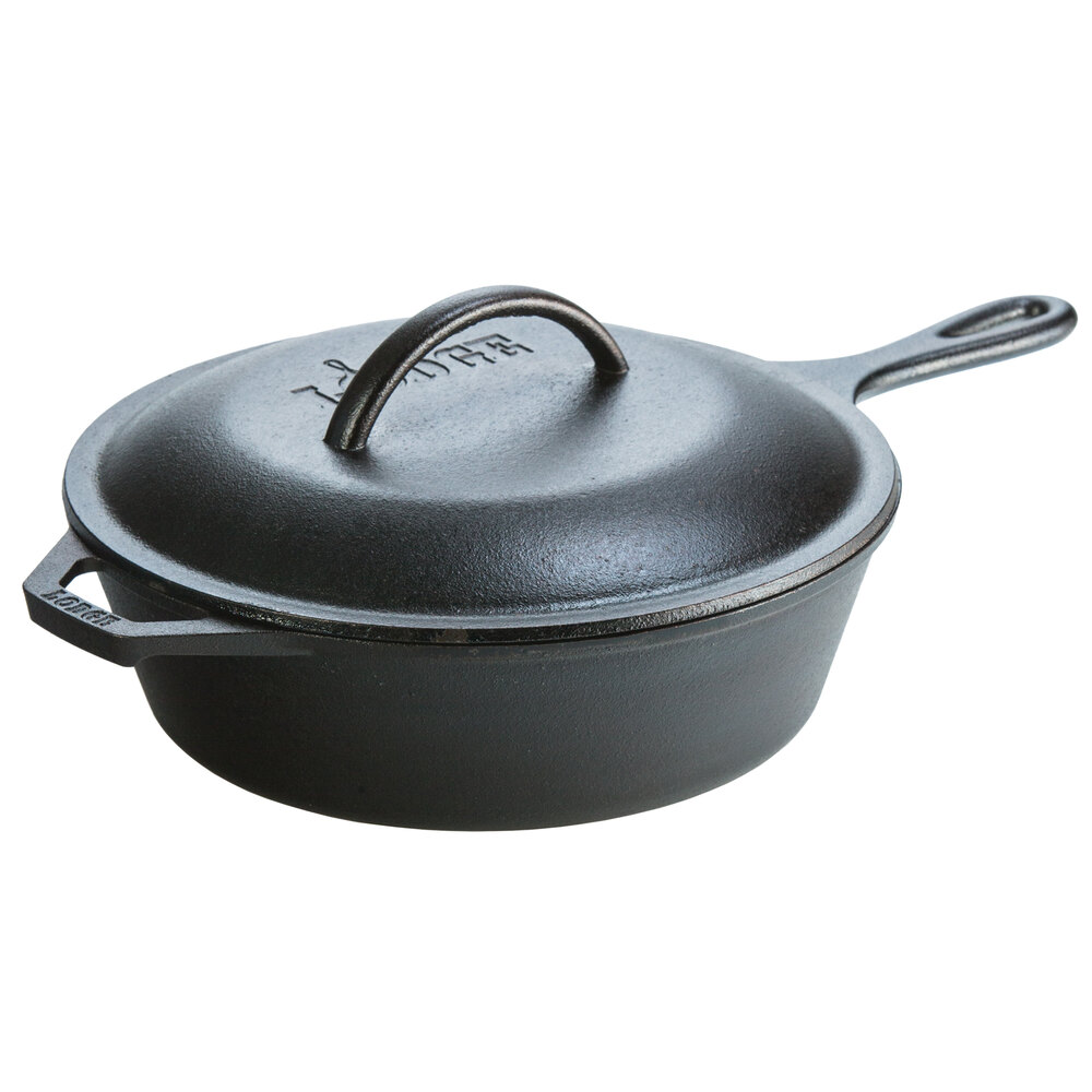 Lodge Logic L8CF3 Cast Iron Chicken Fryer with Cover 10.5 inch
