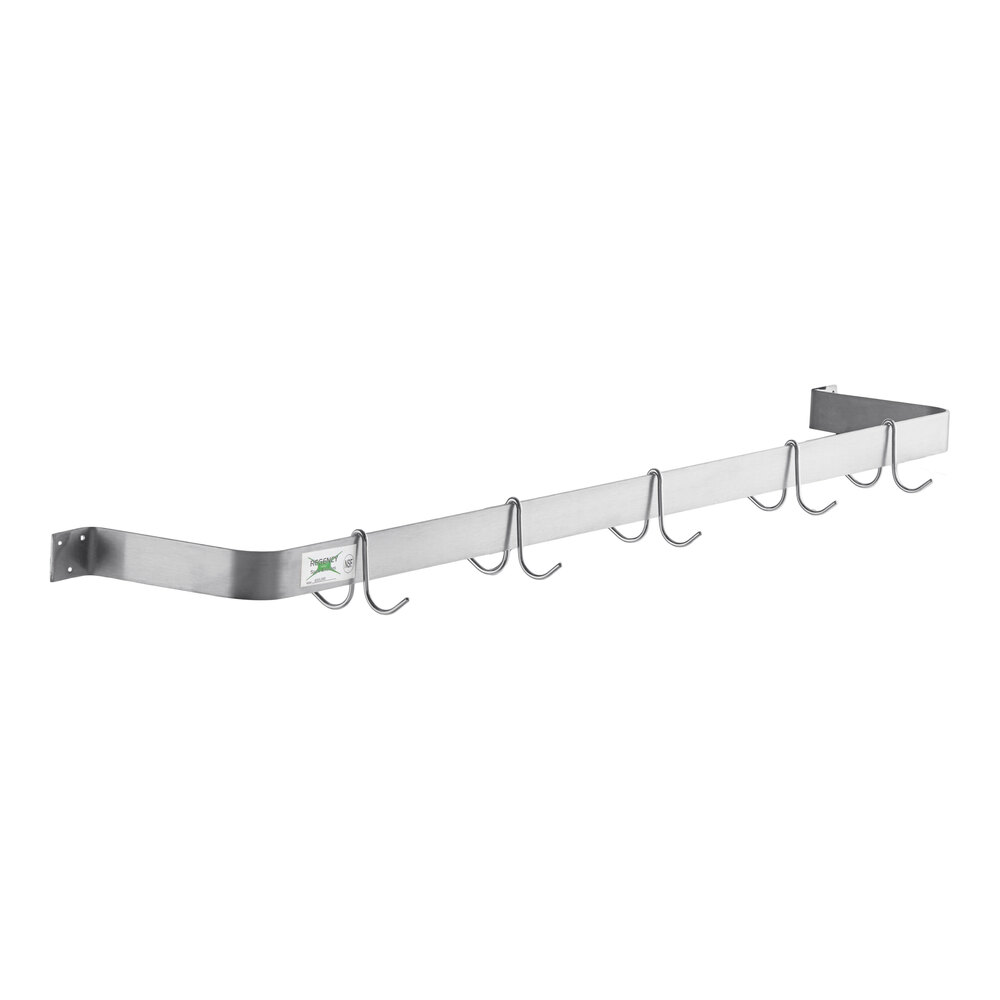 A clear wall-mounted scoop holder with a 6 oz. scoop inside.
