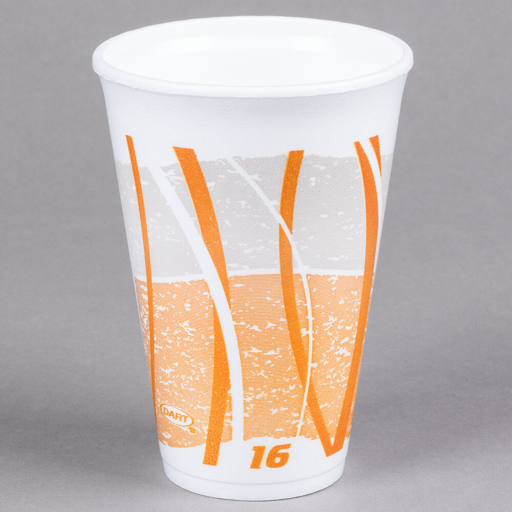 Dart 16LX16E 16 oz. Impulse Foam Cup 25/Pack