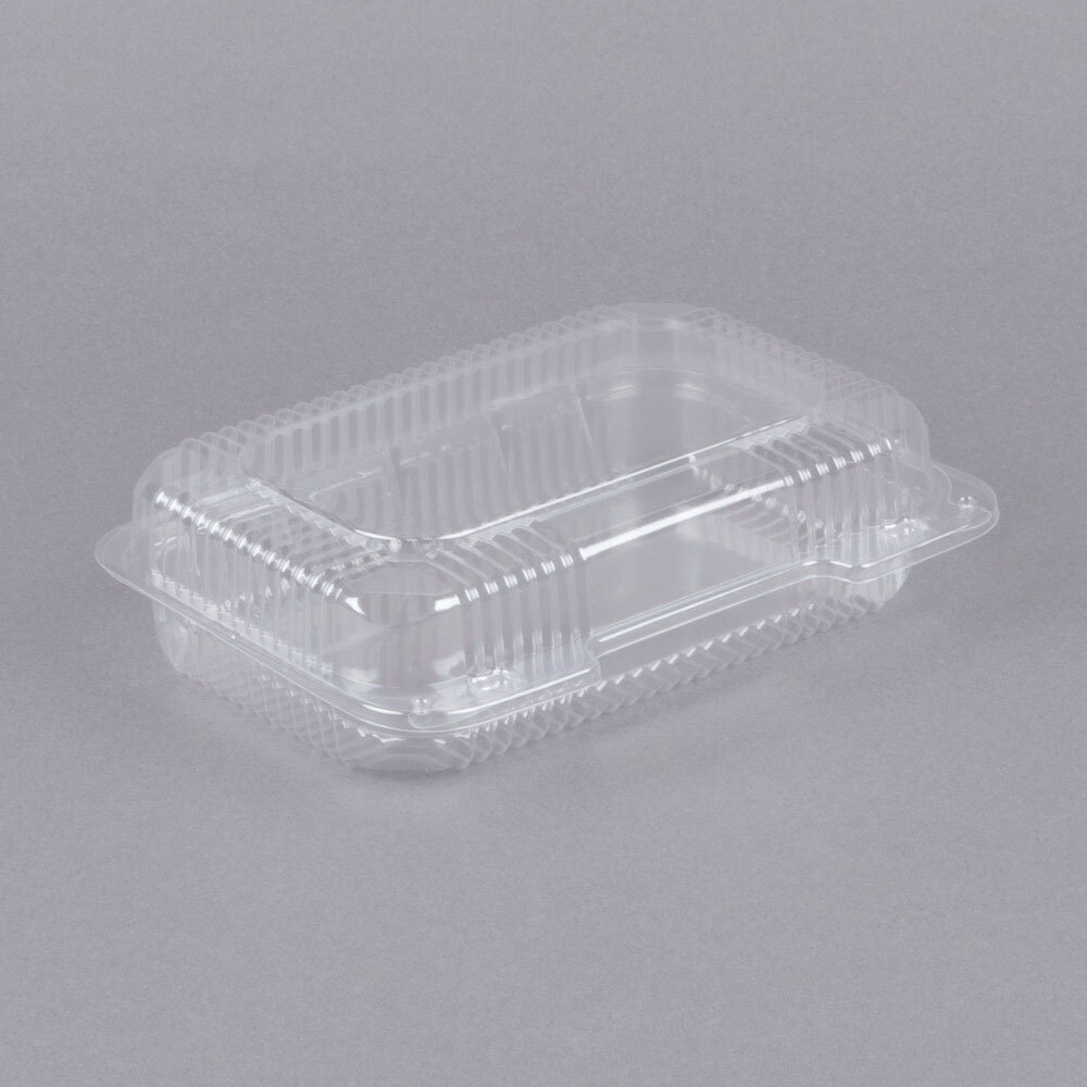 Dart C32UT1 StayLock® 9 3/8" x 6 3/4" x 2 5/8" Clear Hinged Plastic
