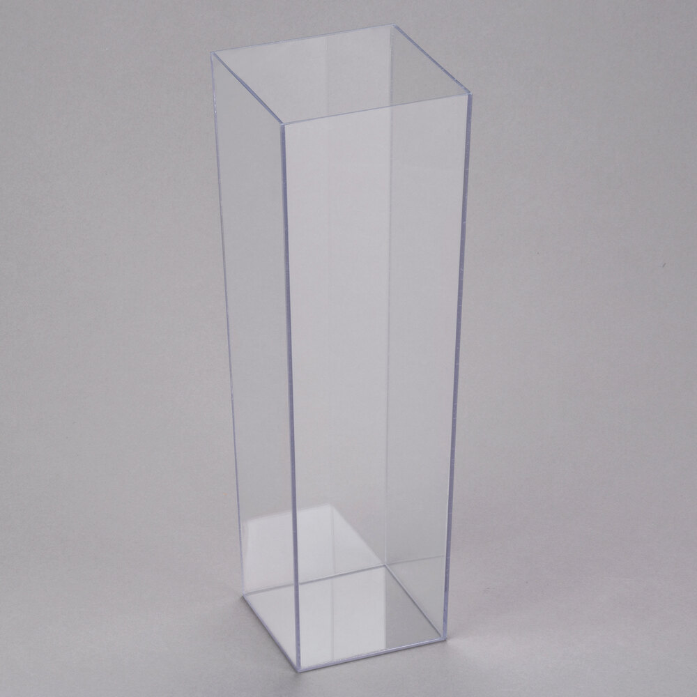 CalMil 87916 5" x 16" Square Clear Acrylic Accent Display Vase