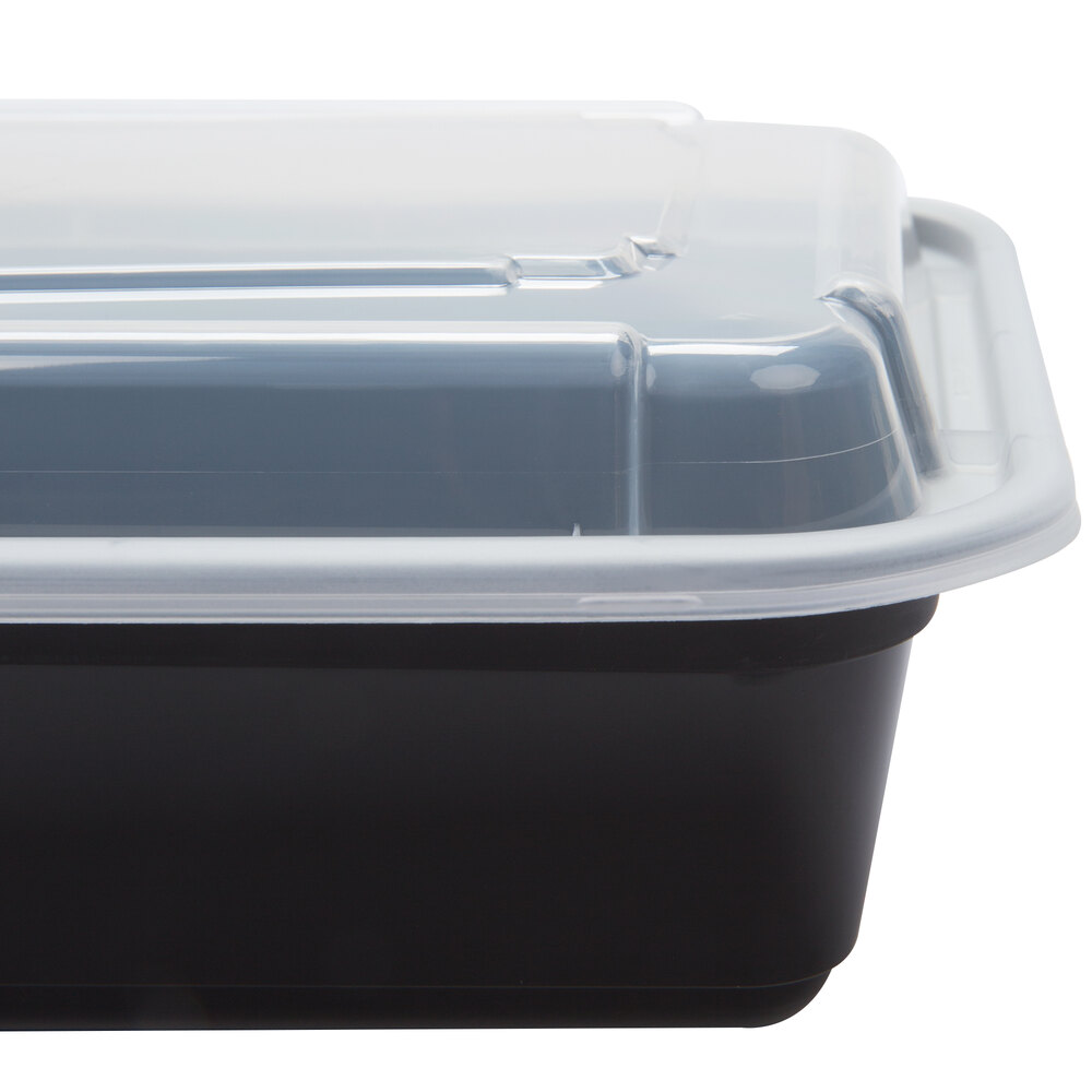 Pactiv NC838B-NS, 24 Oz Newspring Microwavable Takeout Container and Lid  Combo, 150/CS
