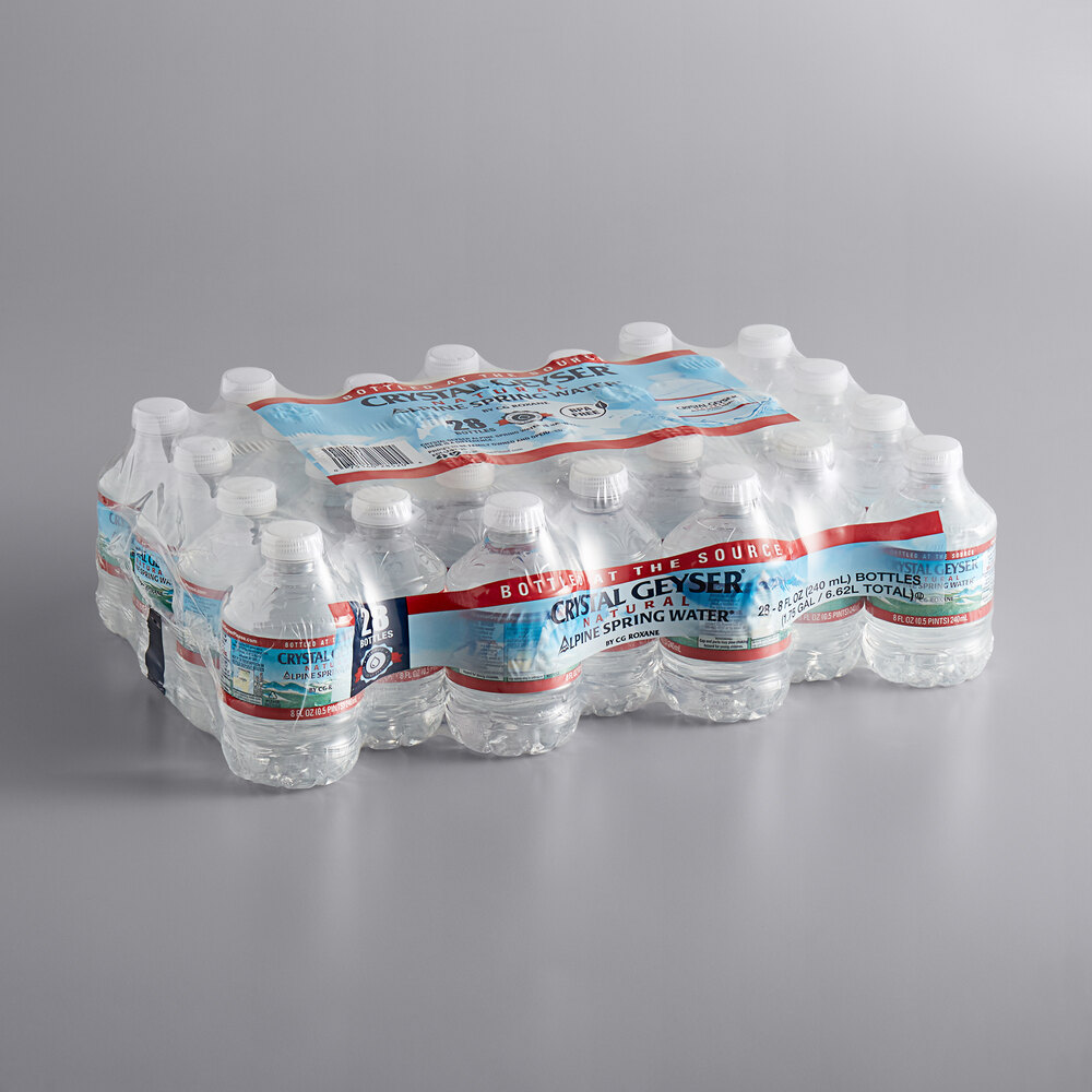 100 Bulk Pack 28 Ounce Clear Water Bottles Lids. USA Made