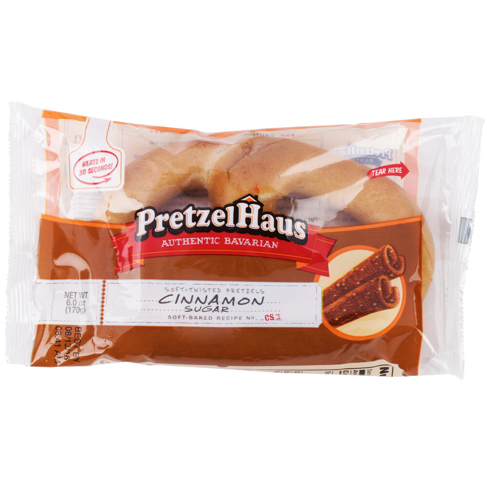 PretzelHaus 6 oz. Cinnamon Sugar Pretzel 50/Case