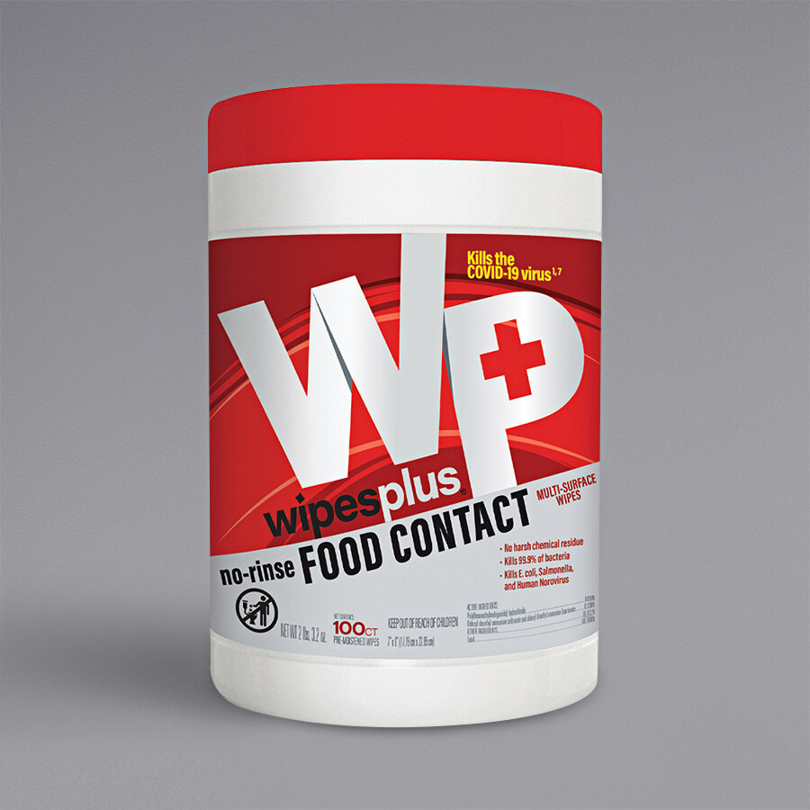 WipesPlus Food Contact Sanitizing Wipes (100 Count)