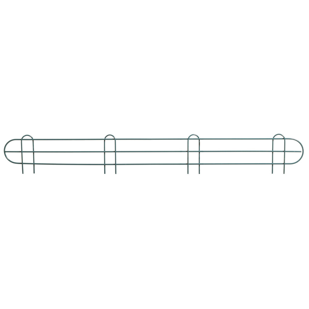 Regency 45 5/8 inch x 5 15/16 inch Green Epoxy Wire Shelf Ledge For 48 inch Wire Shelving
