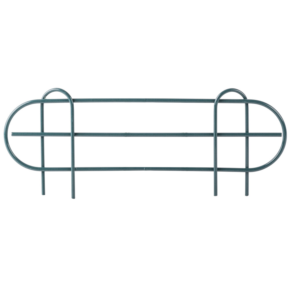 Regency 18 inch Green Epoxy Wire Shelf Ledge for Wire Shelving - 18 inch x 4 inch