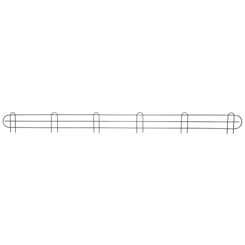 Regency 72 inch Black Epoxy Wire Shelf Ledge for Wire Shelving - 72 inch x 4 inch