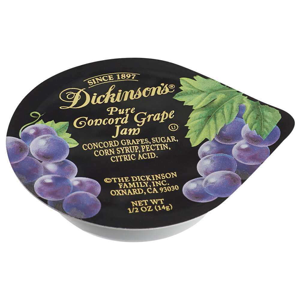 Dickinson's Pure Concord Grape Jam .5 oz. Portion Cups 200/Case
