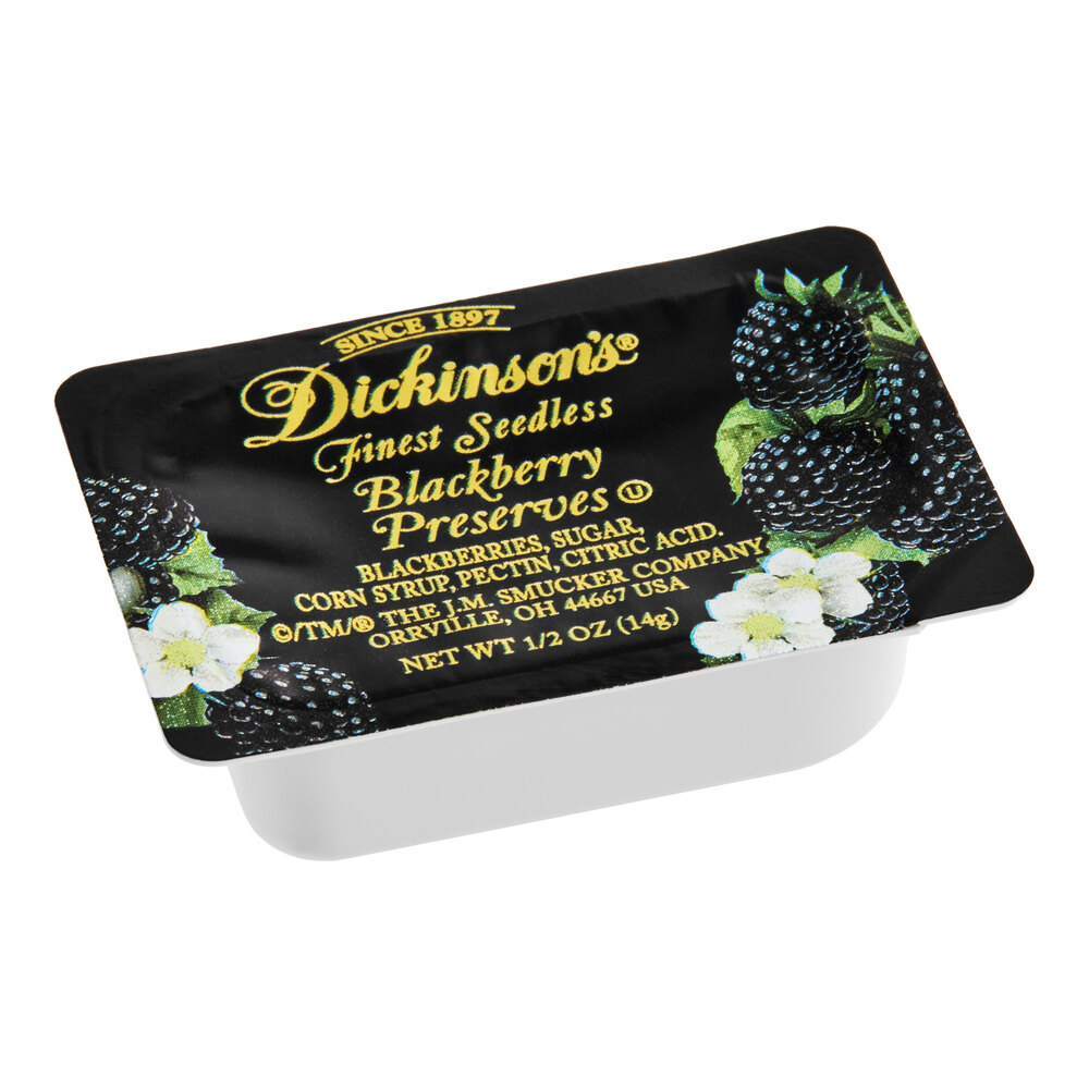Dickinson's .5 oz. Seedless Blackberry Preserves Portion Cups