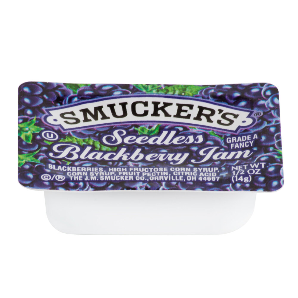 Smucker's Seedless Blackberry Jam .5 oz. Portion Cups 200/Case