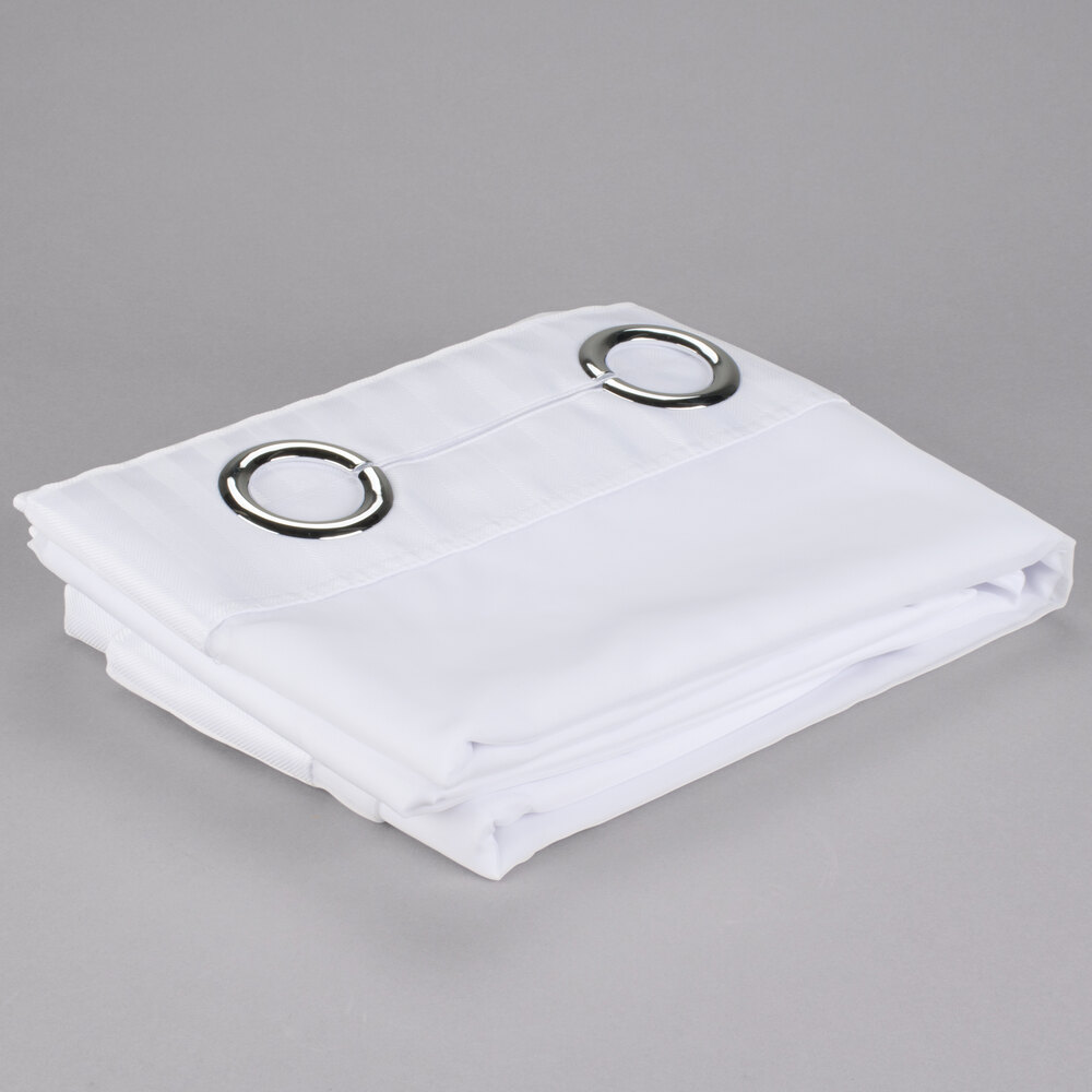 Hookless HBH53DTB01CR White Double H Shower Curtain with Chrome Raised