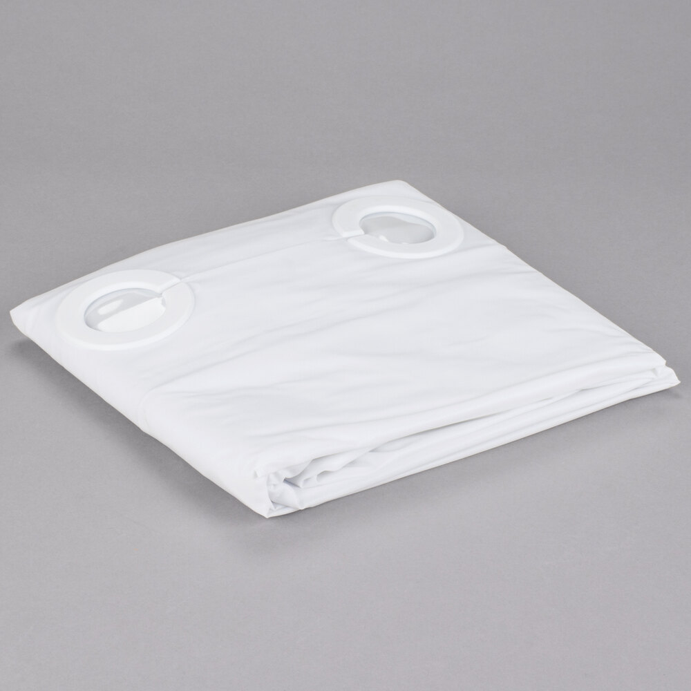 Hookless HBH08VIS01 White 8Gauge Vision Shower Curtain with Vinyl