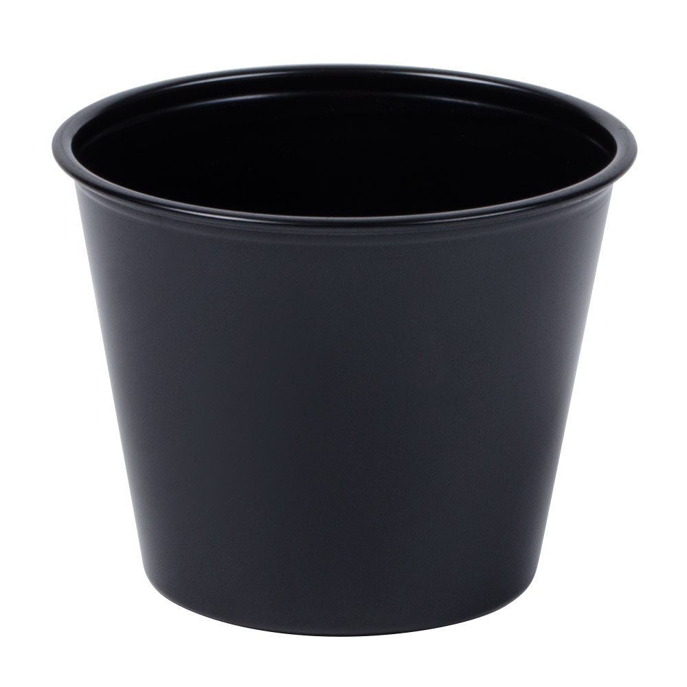 Solo P550BLK 5.5 oz. Black Polystyrene Souffle / Portion Cup