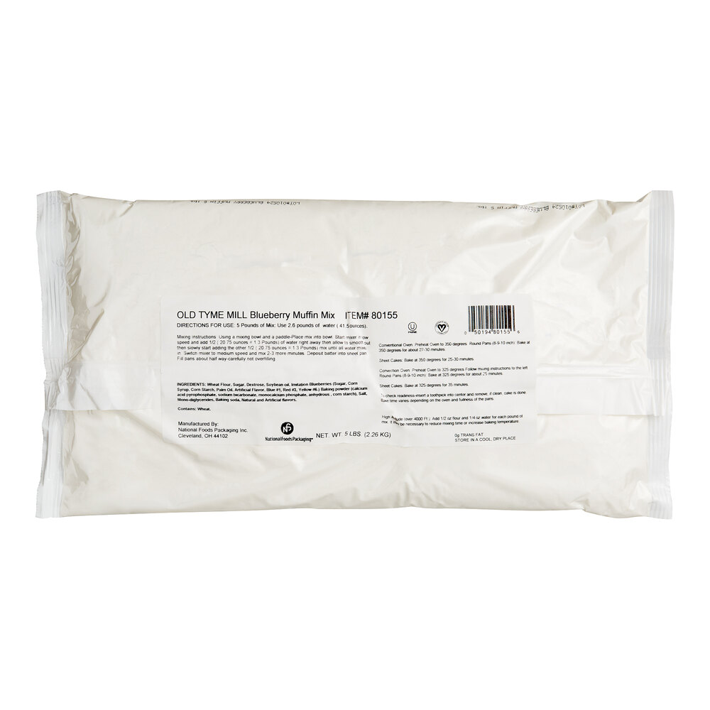 5 lb. Blueberry Muffin Mix - 6/Case