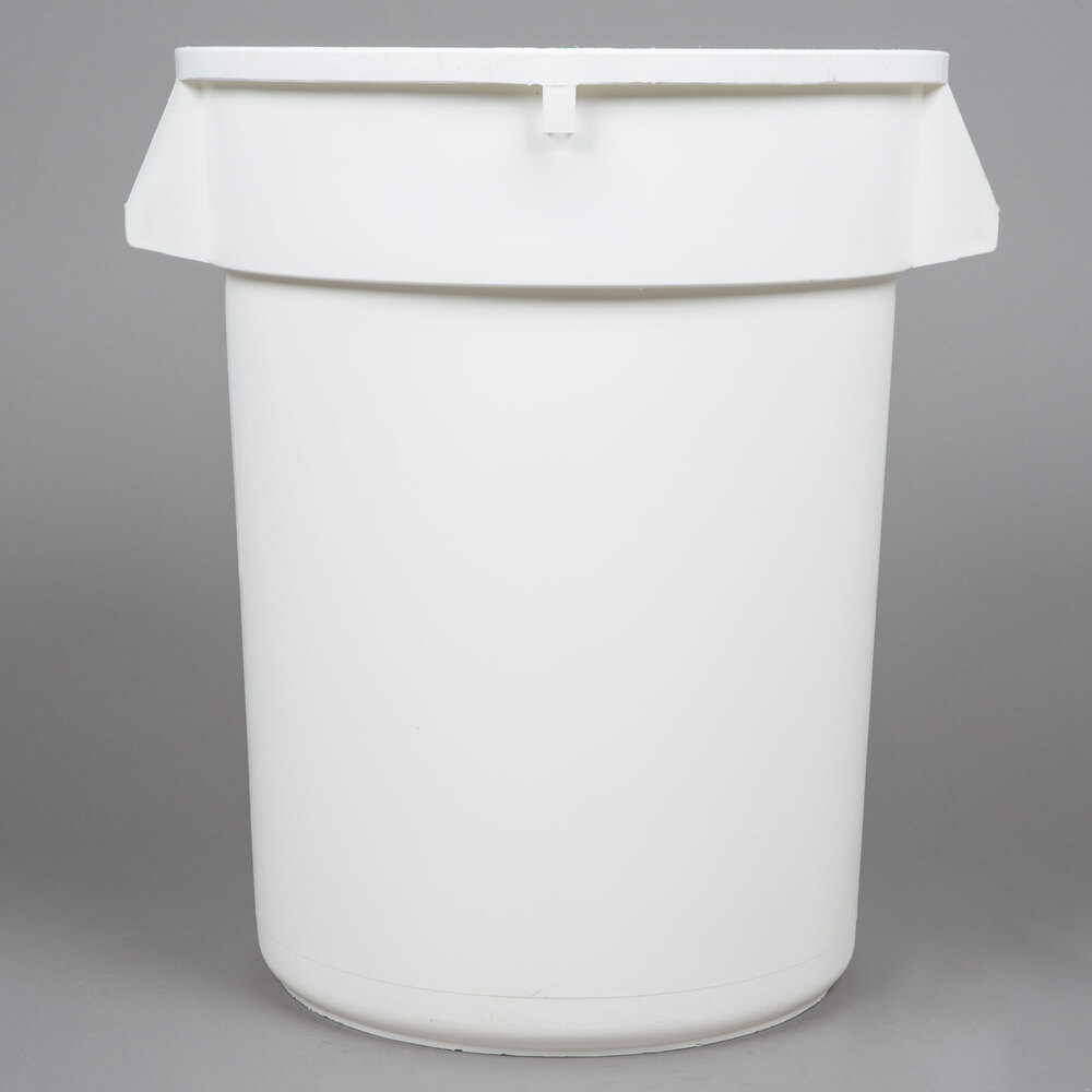 Continental 3200WH Huskee 32 Gallon White Trash Can