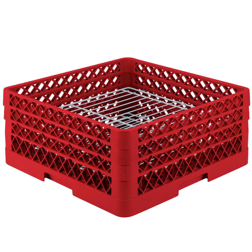 Vollrath PM32083 Traex® Plate Crate Red 32 Compartment Plate Rack Holds 4 3/4" to 7 5/8" Plates