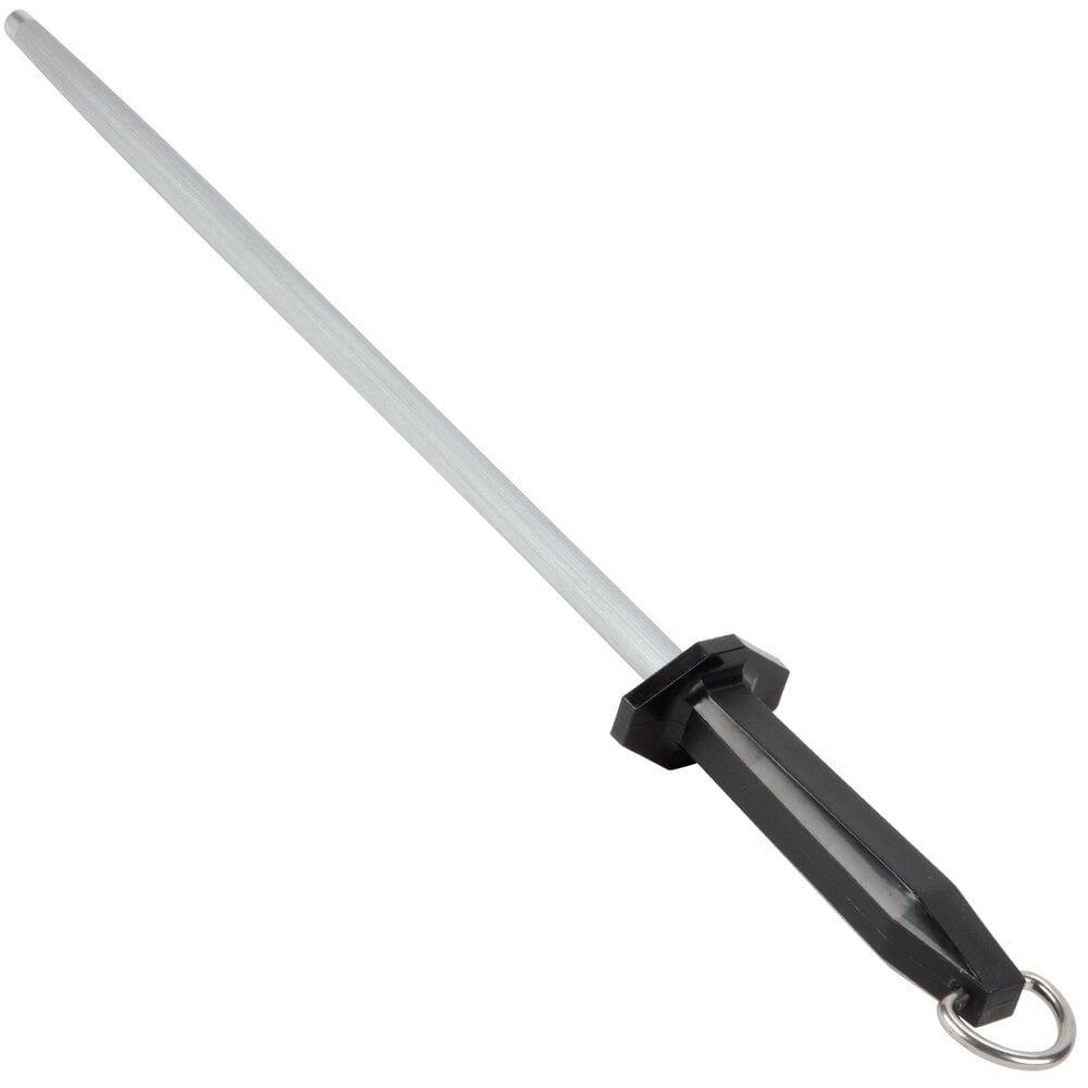 Kitchen Cutter Cutlery Edge Sharpening Steel Honing Rod Bar - Black,Silver - 12.6 x 1.5 x 0.87(L*W*T)