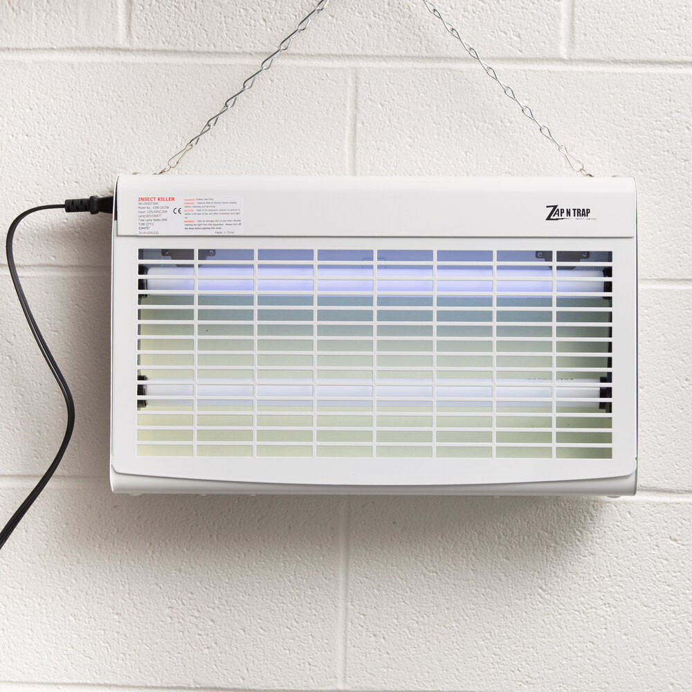 Zap N Trap White Insect Light Trap with Glue Board 1500 Sq. Ft