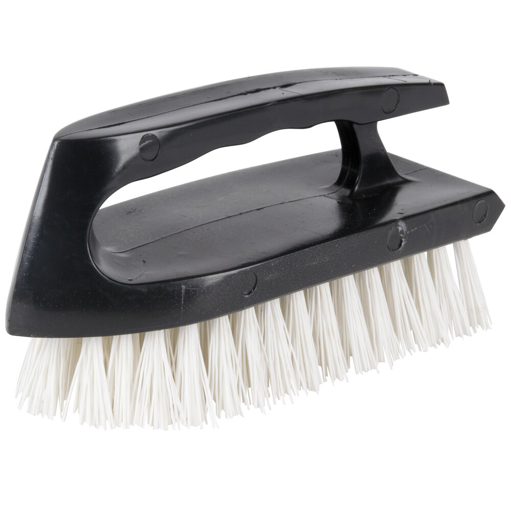 ACS B125 5 1/2" Scrubble Iron Handle Scrub Brush with Polypropylene