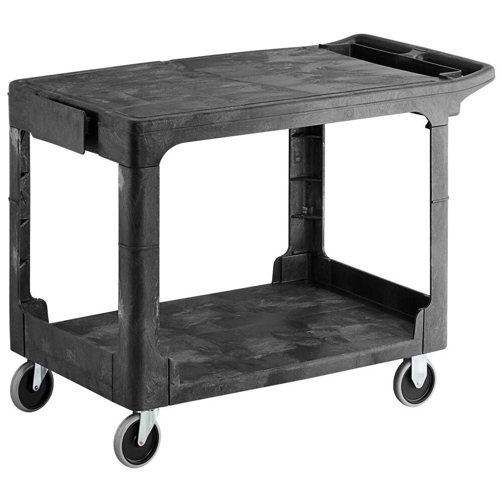 Rubbermaid Commercial Products 2-Shelf Utility/Service Cart FG452589BLA 