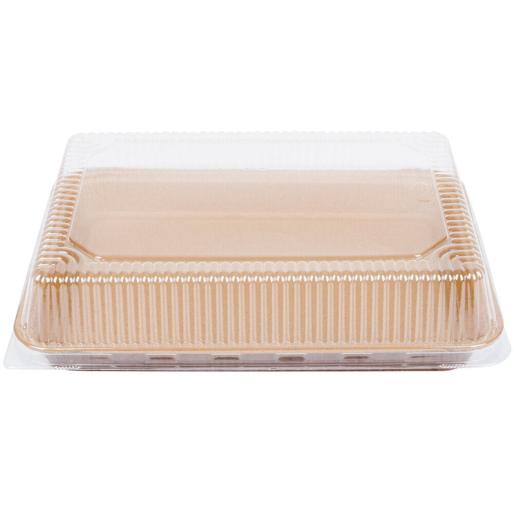 Solut 9" x 13" Bake and Show Kraft Quarter Size Oven Safe Corrugated